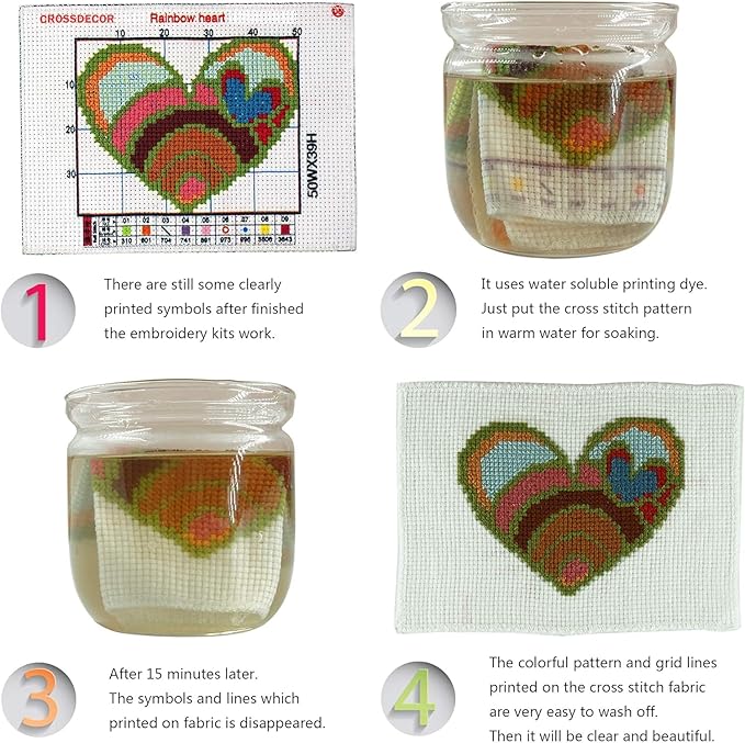 Maydiyer 11CT Stamped Cross Stitch Kits Pre-Printed Embroidery Kit, DMC Threads Needlework Sets-Cactuses 16.9×17.7 inch