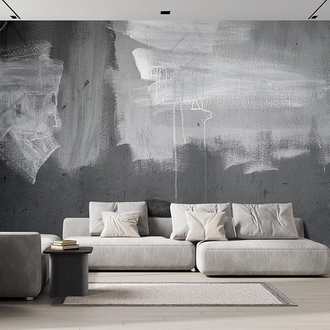 wall26 Grunge Concrete Wall Removable Wall Mural | Self- 132x168 inchesAdhesive Large Wallpaper - 132x168 inches