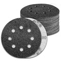 100 Pcs 5 inch Wet Dry Sanding Discs Grit 80 Hook and Loop 8 Hole Silicon Carbide Orbital Sander Sandpaper
