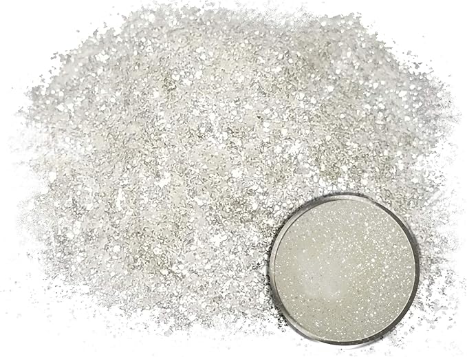 Eye Candy Pigments Premium White Mica Powder - Icicle (25gr) - for Epoxy, Resin, Soap, Paint, Woodworking, Acrylic Pouring, Bath Bombs, Fishing Lures - DIY Arts and Crafts Additive