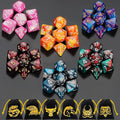 QMay DND Dice Sets - 6 X 7 Polyhedral Dice (42pcs) with 6 Drawstring Bags for Dungeons and Dragons, RPG, MTG,Role Playing Table Game