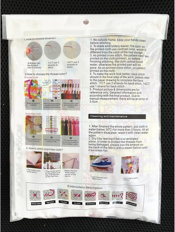 Xinpinzhou Seaside Landscape 11ct Cross Stitch Kits, 11 CT Funny Pre Printed Counted Stamped Cross Stitch Embroidery Needlepoint Patterns Kits for Beginners Adults Crossstitch 40x40 cm
