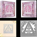 Cutting Dies Metal Stencils Scrapbooking Tools DIY Embossing Template for Paper Card Making Album Arts Crafts Supplies (Cake Frame-13.3x13.3cm)