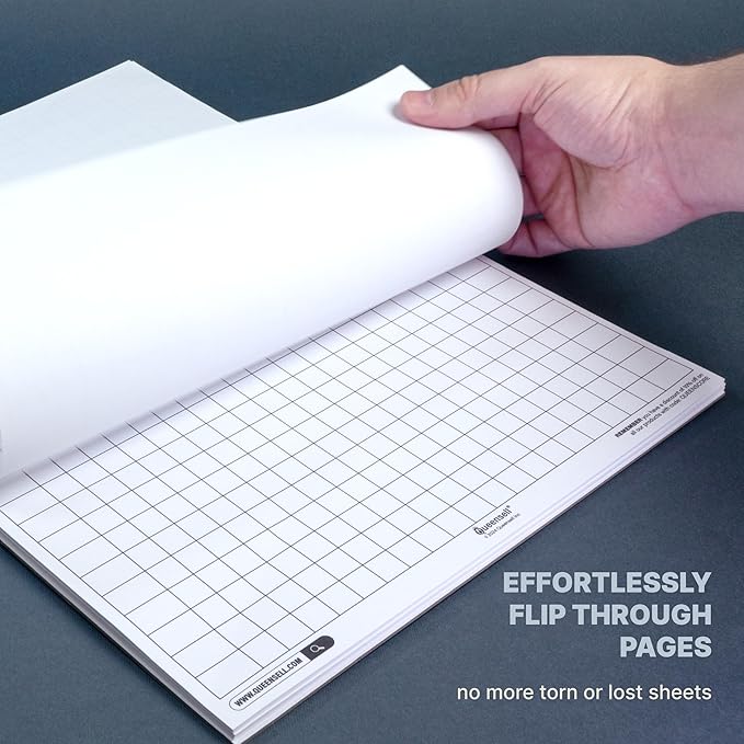 Extra Large Mexican Train Score Pads 11.3x7.9 in – 50-Page Mexican Train Accessories for Classic Domino Game – Mexican Train Score Sheets for Easy Game Tracking