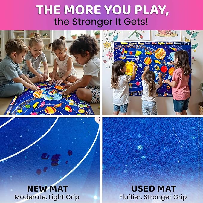 QUOKKA Space Felt Board for Kids 3-5 Years Old - Social Emotional Preschool Learning Activities for Ages 3-5 - Educational Flannel Toy Speech Therapy Gift