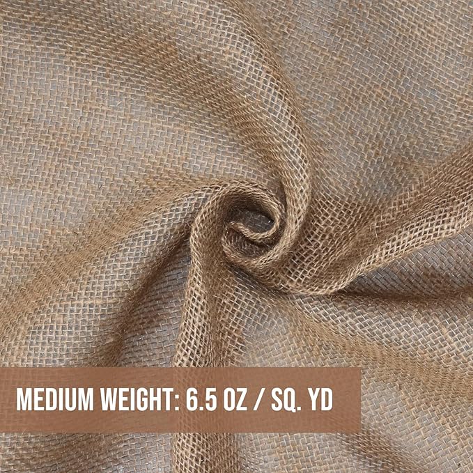Garden Burlap Roll, 40" x 50 Feet Natural Jute Burlap Fabric Roll for Gardening Raised Bed Liners,Seed Cover,Edging,Weed Barrier,Aisle Runner Plant Cover Tree Protections (40" x 50 Feet)