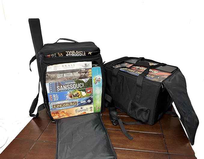 Ultimate Board Game Travel Bag – Durable Storage Case for Up to 10 Games, Water-Resistant, Adjustable Strap & Handles – Perfect for Game Nights, Conventions & Tournaments (Parent) (Charcoal Grey)