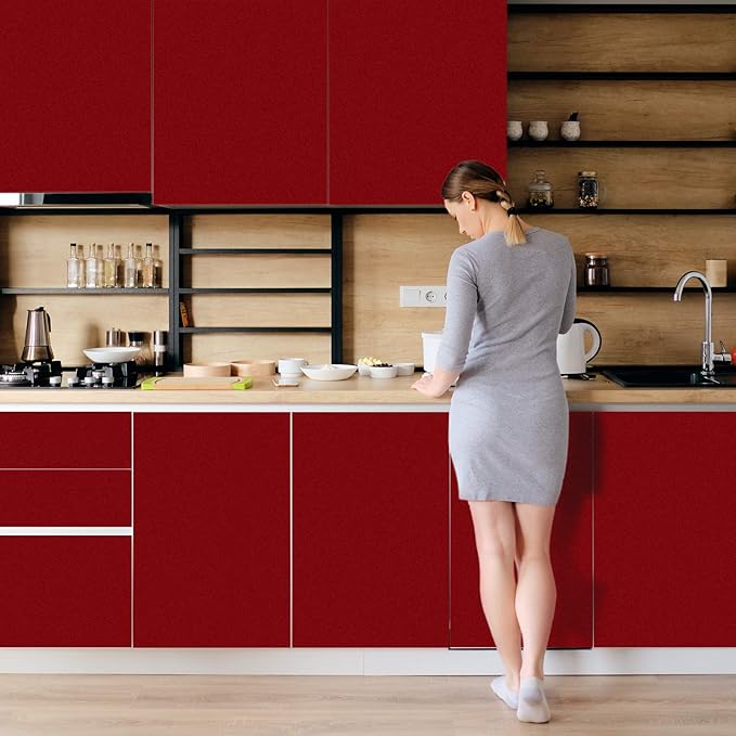 TECKWRAP Permanent Adhesive Vinyl 12" x 10ft, Matte Wine Red