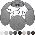 12 Colors Fabric Covered Button Twist Pins Dust Ruffle Pins- for Sofa，Upholstery，Armchair Caddies, Armrest Covers,Bed Skirts, Slipcovers, Headliners (Medium Gray, 24)
