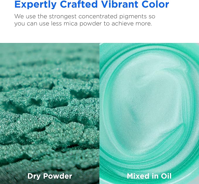 Rolio Premium Mica Powder - Palawan Teal (50G / 1.76oz) - 1 Jar of Teal Pigment Powder for Epoxy Resin, Dye, Soap Making, Nail Polish, Paint, Candle Making, Bath Bombs, Slime