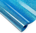Blue Glitter HTV Heat Transfer Vinyl, 12" x 5ft lron on Vinyl, for T-Shirt Ironing, Vinyl HTV Easy to Cut and Weed, The Best Choice for DIY Creativity. (Blue, 12" x5ft)