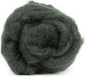 Desert Breeze Distributing Maori Wool Carded Batting, 100% Natural New Zealand Wool Made by DHG in Italy for Needle Felting, 3.5 OZ, 27 Micron, Color Forest Green