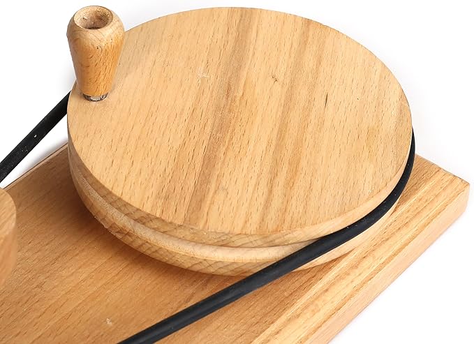 Wooden Yarn Ball Winder – Hand Crank Beechwood Swift for 8–12 oz Skeins – Large Capacity Wool Fiber Winder for Knitting & Crochet (Beachwood Winder)