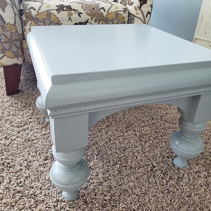 Chalky Chicks All-in-One Chalk Paint for Furniture or Cabinet - 32 Fl Oz - Matte Finish Overcast (Blue Gray) for Metal, Wood Furniture Paint - No Sanding All-in-One for Home Decor & Crafts, USA Made