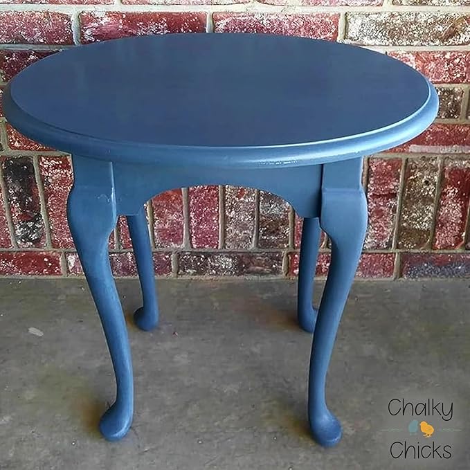 Chalky Chicks All-in-One Chalk Paint for Furniture or Cabinet - 4 Fl Oz - Matte Finish Blue Steel (Blue Gray) for Metal, Wood Furniture Paint - No Sanding All-in-One for Home Decor & Crafts, USA Made