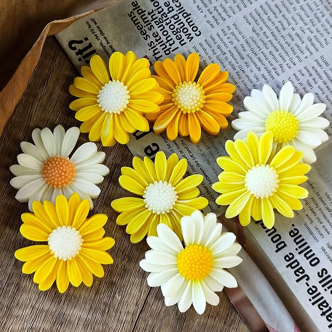 Daisy Candle Mold 4pack, Daisy Silicone molds for Candles, for soap,Candles,Resin,Polymer Clay, Plaster and More DIY Craft