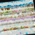 PET Tape Stickers for Junk Journal Supplies,Transparent Landscape Stickers for Scrapbook Supplies,DIY Craft,Journaling,Notebook,Phone Case(Parallel Landscapes)