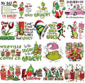 Christmas Iron on Decals Transfer, Funny Christmas Heat Transfer Stickers Iron on Patches for Clothes T-Shirts Pillow Cover Hoody Bag Xmas DIY Craft Supplies Vinyl Stickers (18PC-A)