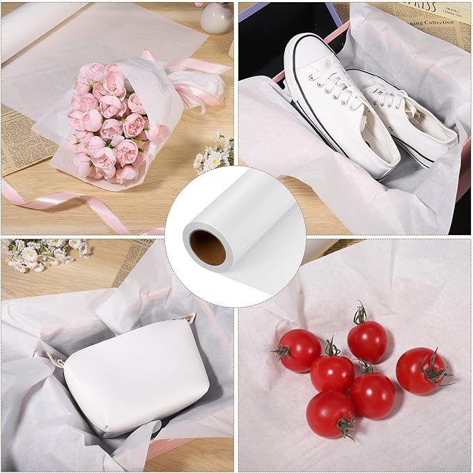 Tracing Paper Roll 12in x 75yd, White Trace Paper Pattern Paper Translucent Tracing Paper for Sewing, Drawing, Sketching, Gift Wrapping