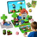 Mini Magnetic Blocks with Iron Box, 60 PCS Travel Magnetic Building Blocks, STEM Educational Building Set Construction Toys for Kids Ages 3+, Building Toys for Toddlers Boys & Girls Birthday Gift