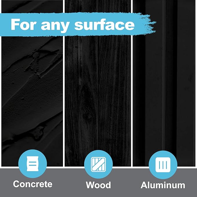 Kompozit ONE Ultra Cover Interior/Exterior/Chalkboard Black 100% Acrylic Paint & Primer 1 Gallon, Flat. High Durability and Scratch-Resistant Paint. Made in USA. Low VOC.