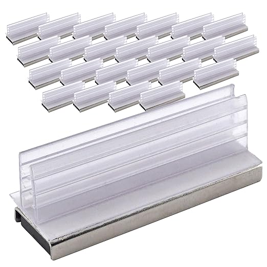 Master Magnetics Magnetic Sign Holder Pack - Magnetic Sign Holders for Door Frames, Metal Shelves, Whiteboards - Powerful Magnet - Retail EZ Grip Holder - 3" L x 1" W x 1.13" H - 25-Pack