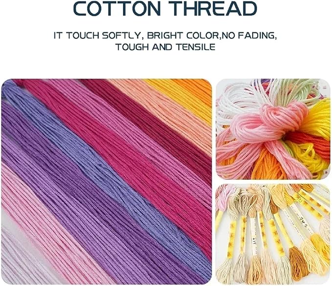 DMCXART Counted Cross Stitch Kits for Adults Needlepoint Kits Unprinted Cross Stitching Embroidery Kit 11CT Cross Stitch Supplies-Bookshelf Cat 18x18 inch