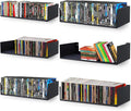 U Shape Floating Shelves Wall Mount Metal Bookshelf CD DVD Storage Display Shelves, Black Set of 6