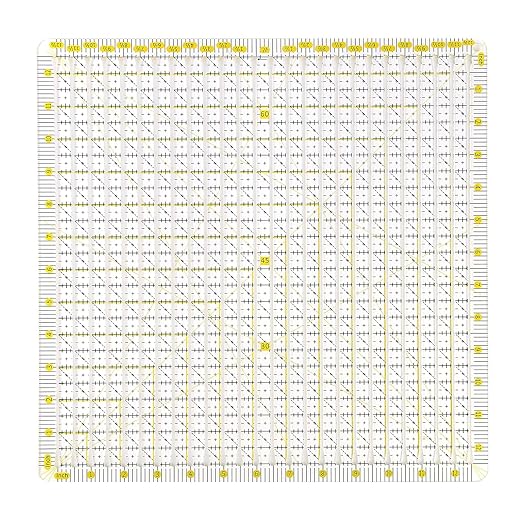 Quilting Ruler 12.5“* 12.5“ -Slotted Ruler for Precise Fabric Cutting, Stripology Ruler for Quilting