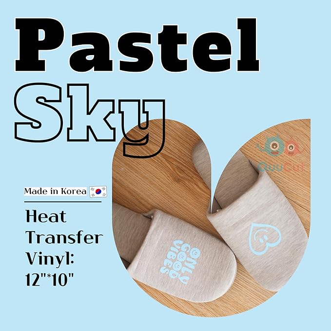 QuuCut Heat Transfer Vinyl Bundle: 12 Pack 12" x 10" Sheets, Watercolor Pattern and 5 Assorted Full Matte Pastel, HTV Vinyl for T-Shirts, Iron on Vinyl for Cricut & Silhouette - Easy to Cut & Weed