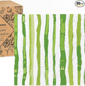80 Pack Designer Cocktail Beverage Napkins, 3-Ply 5x5-inches Disposable Decorative Fall Winter Green and White Stripe Watercolor Napkin for Wedding Birthday Anniversary Party Baby Shower