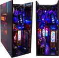 Neo Ramen MiniAlley DIY Cyberpunk Book Nook Kit – Wooden Diorama with Neon Lights, Futuristic Ramen Shop & Endless Alley Illusion – Unique Collectible Display for Bookshelf or Desk