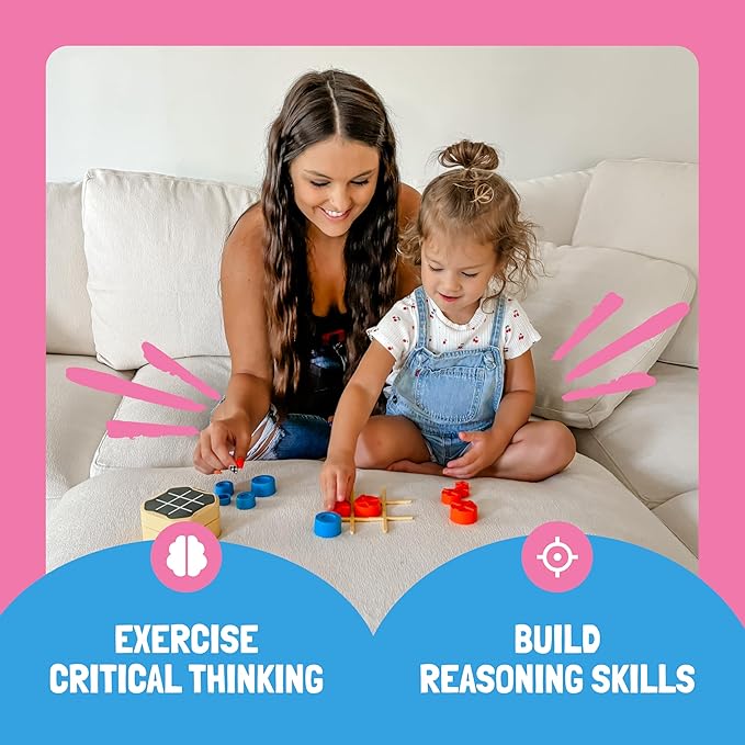 GiiKER Tic Tac Toe Bolt Game, Original 3-in-1 Handheld Puzzle Game, Portable Travel Games for Car Ride, Toys Gift Idea for Kids and Adults, Birthday Gifts for Boys Girls