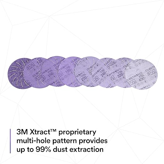 3M Xtract Cubitron II Hookit Clean Sanding Film Disc 775L, 220+, 3 in, Pack of 50 Hook and Loop Sanding Discs for Paint Preparation and Removal, General Sanding, Refining, Blending, and Featheredge