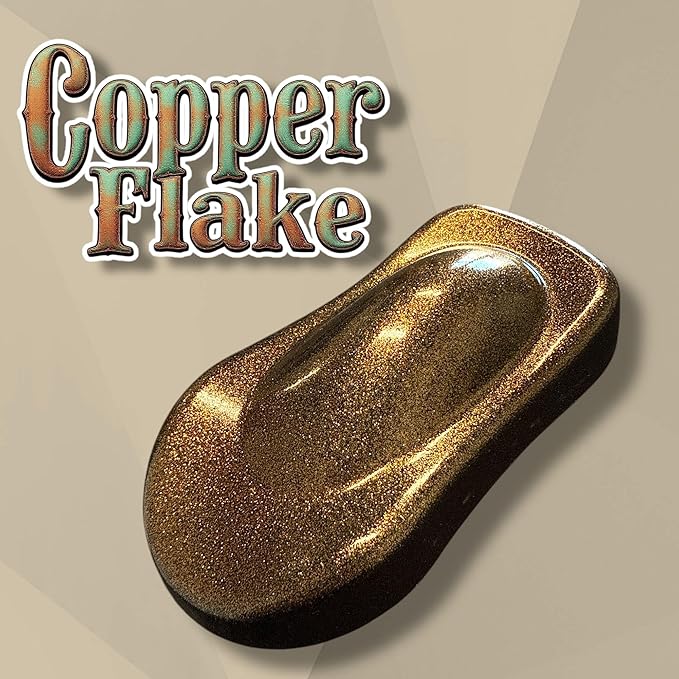 LiME LiNE Sprayable Metal Flake Paint Additive: Solvent Resistant Glitter for Automotive Custom Painting (Copper.)
