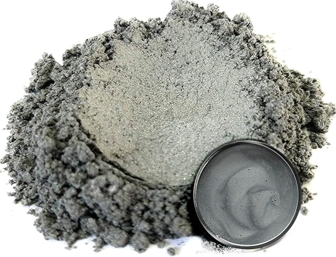 Eye Candy Pigments Premium Grey Mica Powder - Sendai Grey (50gr) - for Epoxy, Resin, Soap, Paint, Woodworking, Acrylic Pouring, Bath Bombs, Fishing Lures - DIY Arts and Crafts Additive