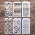 DIY Decorative Stencil Template for Scrapbooking Painting on Wall Furniture Crafts,Set of 6 (Brick)