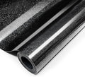 Black Glitter HTV Heat Transfer Vinyl, 12" x 8ft lron on Vinyl, for T-Shirt Ironing, Vinyl HTV Easy to Cut and Weed, The Best Choice for DIY Creativity. (Black, 12" x 8ft)