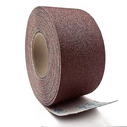 60 Grit Sandpaper Roll, 3 Inch x 49 Feet Emery Cloth Roll Aluminum Oxide Abrasive Paper Roll Continuous Sandpaper for Metalworking, Woodworker, Furniture Repair, Sanding Automotive Plumbing