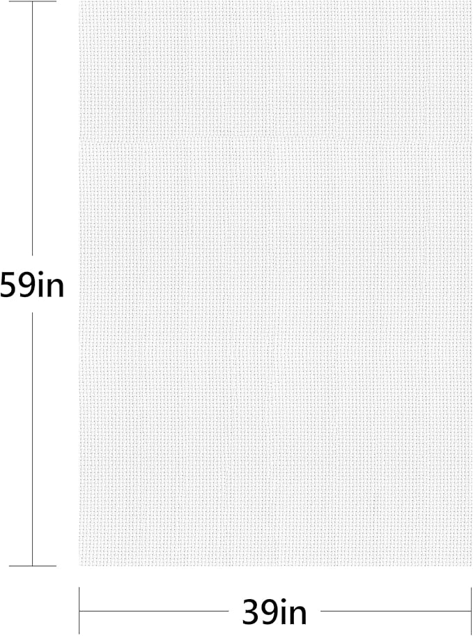 Cross Stitch Aida Fabric 16 Count, 59 by 39 Inch Large Size, Classic Reserve Cross Stitch Aida Cloth for Home DIY Embroidery Decoration