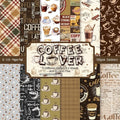 Vintage Coffee Scrapbook Paper Pad - 6x6, 24 Sheets, Cardstock, Square, Uncoated, Perfect for Scrapbooking, Crafts