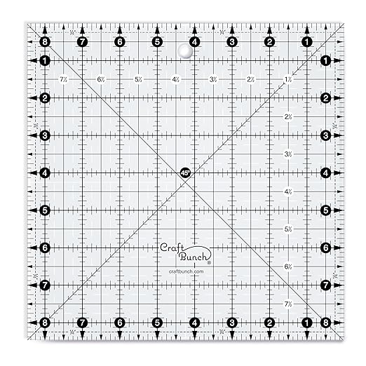 Non-Slip Square Quilt Template Ruler (8.5" x 8.5")