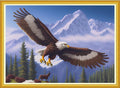 Dimensean Stamped Cross Stitch Kits Full Range of Embroidery Patterns Starter Kits for Beginners Adult or Kids DIY Cross Stitches Needlepoint Kits 11CT-Flying Owl 15.7x19.7 inch