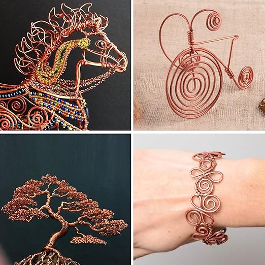 Aluminum Craft Wire, 95 Feet 2.0mm/ 14 Gauge Copper Bendable Soft Metal Aluminum Wire Roll Bulk for DIY Crafts Sculpting Jewelry Making