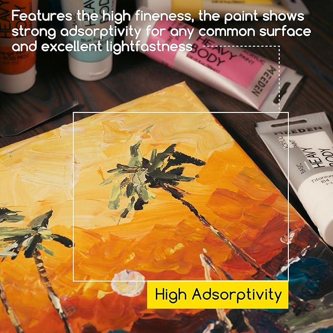 MEEDEN Acrylic Paint Emerald Green: Bundled with Titanium White Color - 100ml/3.38oz x 2 Bulk Heavy Body Acrylic Paint Tube for Art Craft Painting