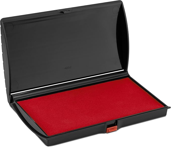 Large Premium Red Ink Stamp Pad - 3" by 6" - Quality Felt Pad