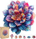 Wooden Puzzles for Adult, Flower Succulent Puzzle for Girl, Challenging Puzzle, 200 Piece Luxurious Shaped Wooden Puzzles for Adults, Family Game 11.2 * 15.9in