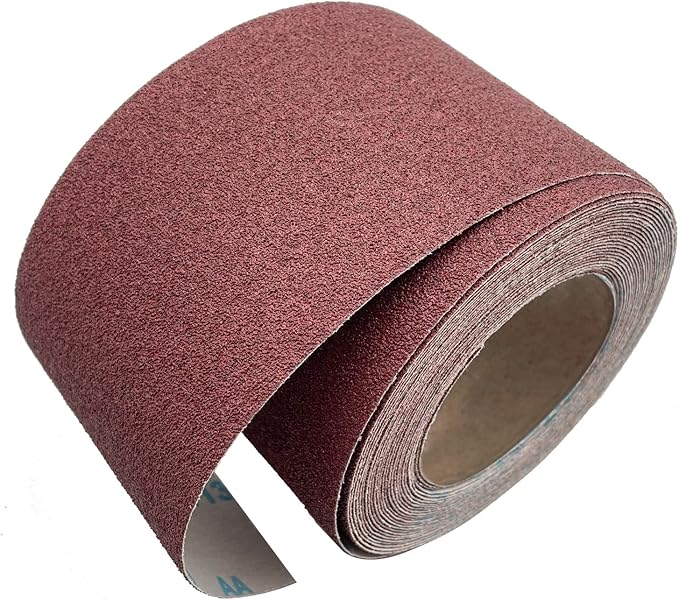 60 Grit Emery Cloth Roll, 4.5 Inch Wide 32.8 Ft Long (Equals 1/4 Sheet Sandpaper 71 Pcs) Abrasive Sandpaper Rolls for Metal Automotive Wood Furniture Sanding Paper Drum Palm Sander (60 Grit)