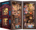 CUTEBEE Book Nook Kit - DIY Miniature House Dollhouse Kit for Adult and Teens, Booknook Bookshelf Decor Alley Model Build with LED Light, Gifts for Family and Friends (The Long Goodbye)
