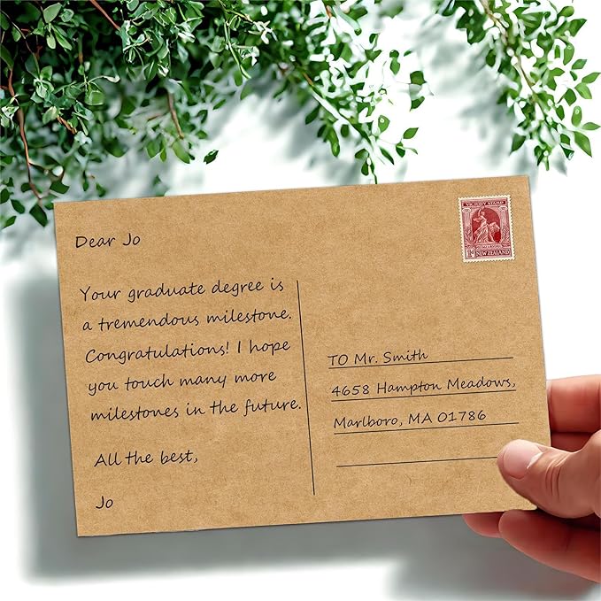 Kraft 4x6 Blank Postcards for Mailing, Brown Cardstock Paper, Thick Cardstock, Ideal for Greeting Cards, Thank You, Invitations & DIY Projects